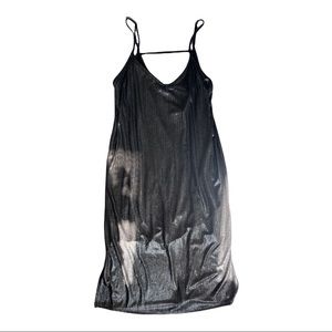 Shimmery Silver Spaghetti Strap Dress
